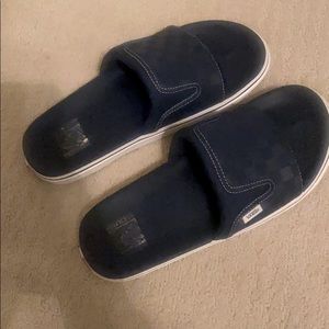 Vans men’s slides. Navy Blue size 9